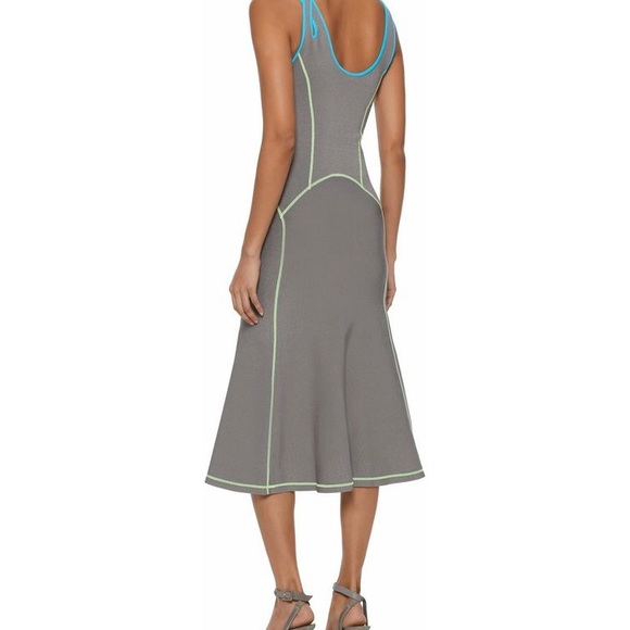 ❌SOLD❌ALEXANDER WANG Gray Midi Cutout Flared Dress - Picture 2 of 8